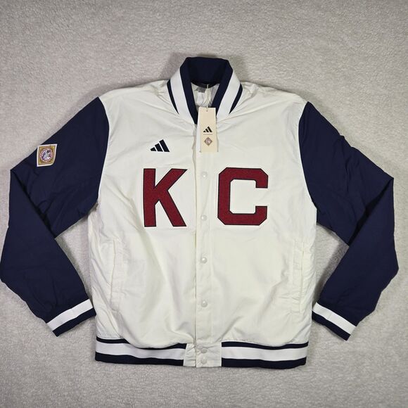 $200 Adidas Kansas City Monarchs Negro League Coaches Jacket Mens Large IW5020 L - Picture 1 of 11